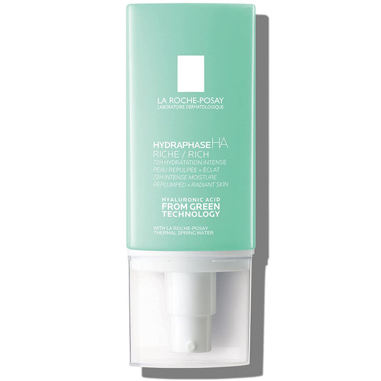 La Roche-Posay HydraphaseHA Rich Face Moisturizer, Hyaluronic Acid Face Moisturizer for Dry Skin with 72HR Hydration, Oil Free & Non-Comedogenic, 50 ML , 1.69 fl. oz.