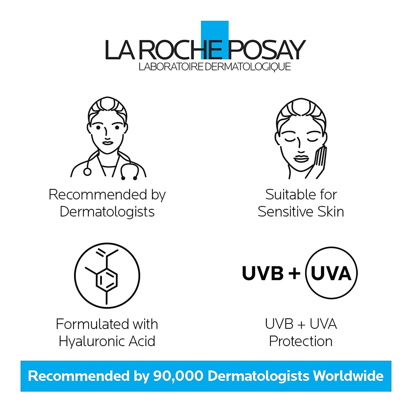 La Roche-Posay Hydraphase Intense UV Face Moisturizer SPF 20 with Hyaluronic Acid, Daily Moisturizer with SPF, Safe for Sensitive Skin, 1.69 Fl Oz