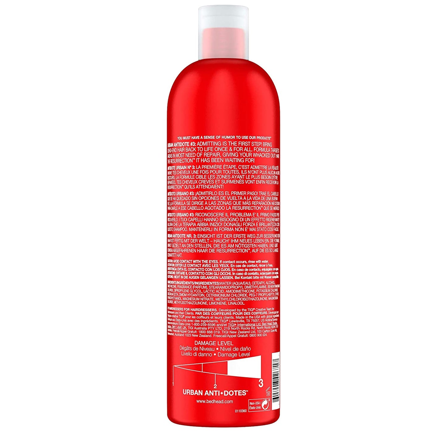 Tigi Bed Head Urban Anti+dotes Resurrection Conditioner Damage Level 3, 25.36-Ounce